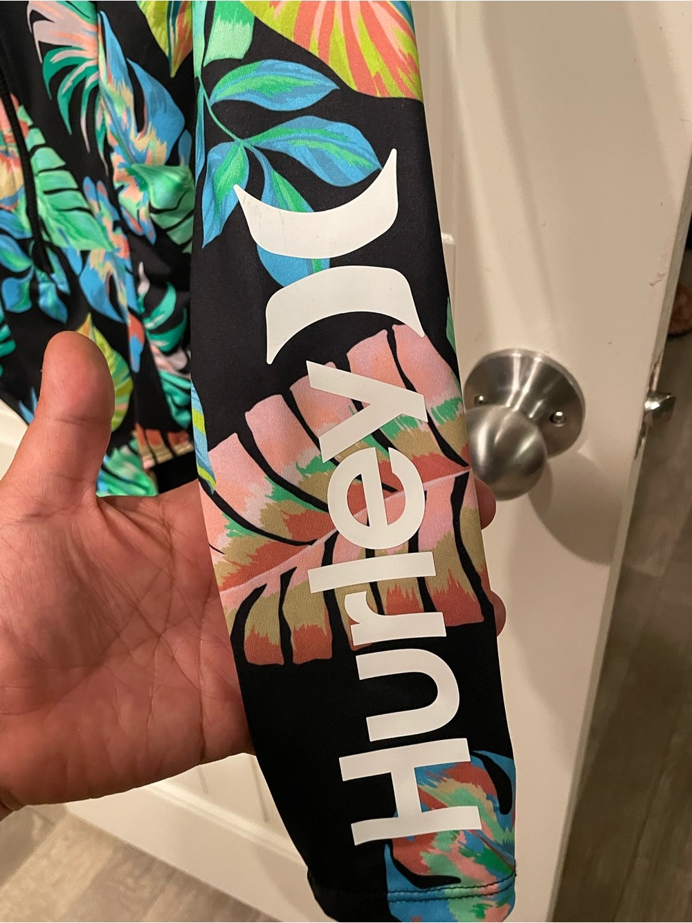 🌴 Hurley Tropical Leaf Rashguard Bodysuit | Size S 🌴 - Picture 5 of 6